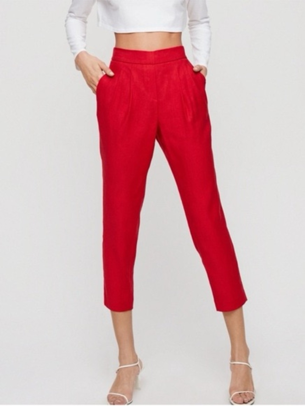 Babaton red Cohen Pants